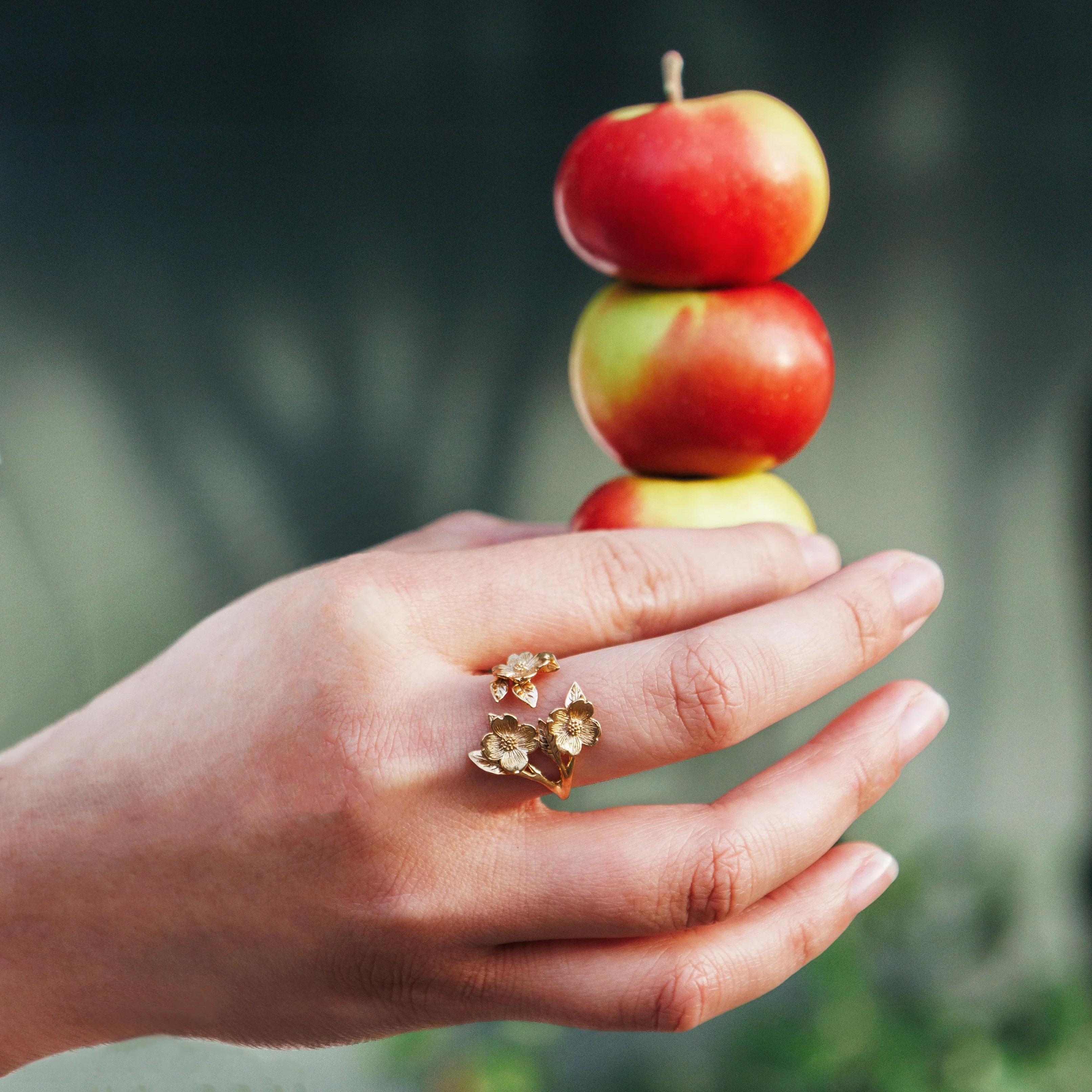 Adjustable Dogwood Blossoms Ring - Image 5