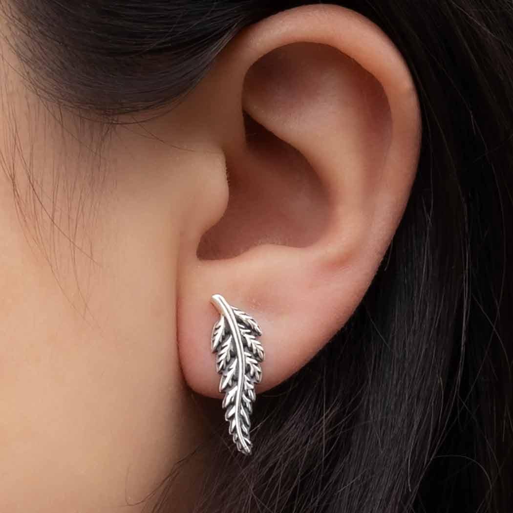Fern Stud Earrings - Image 2
