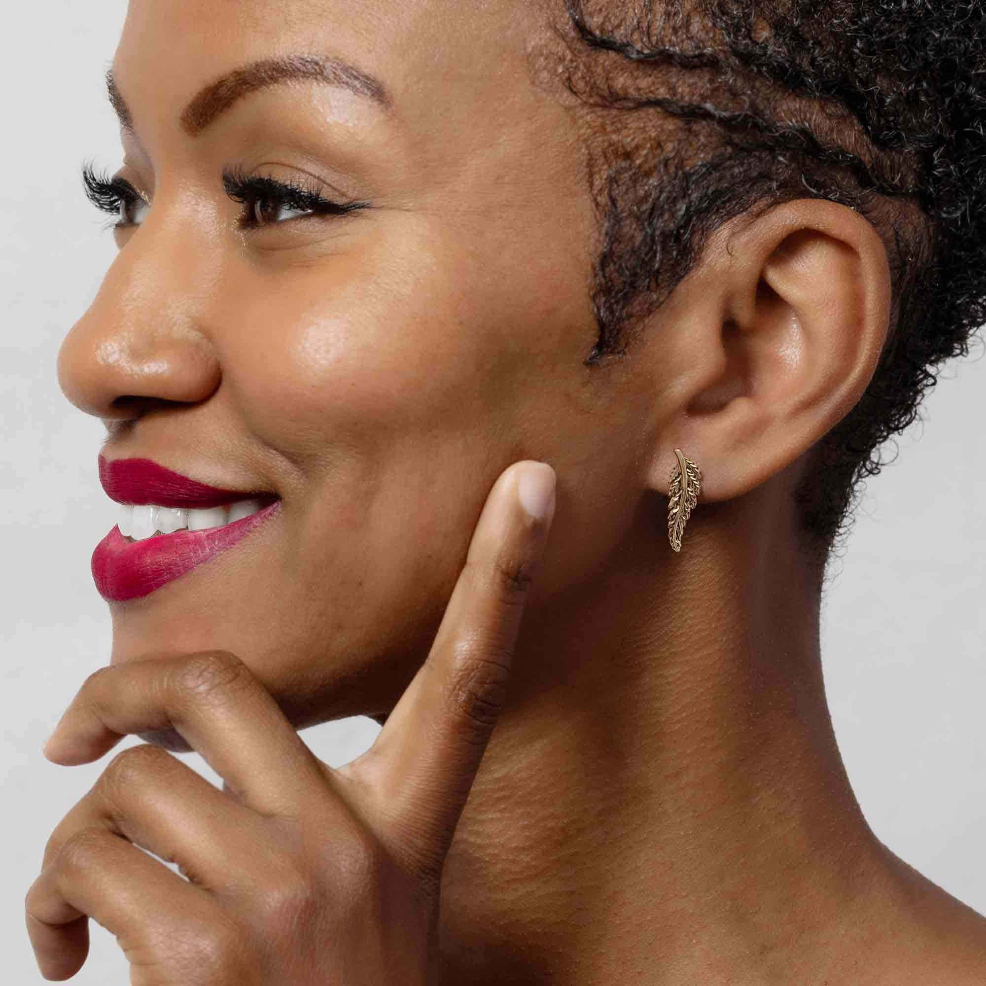 Fern Stud Earrings - Image 4