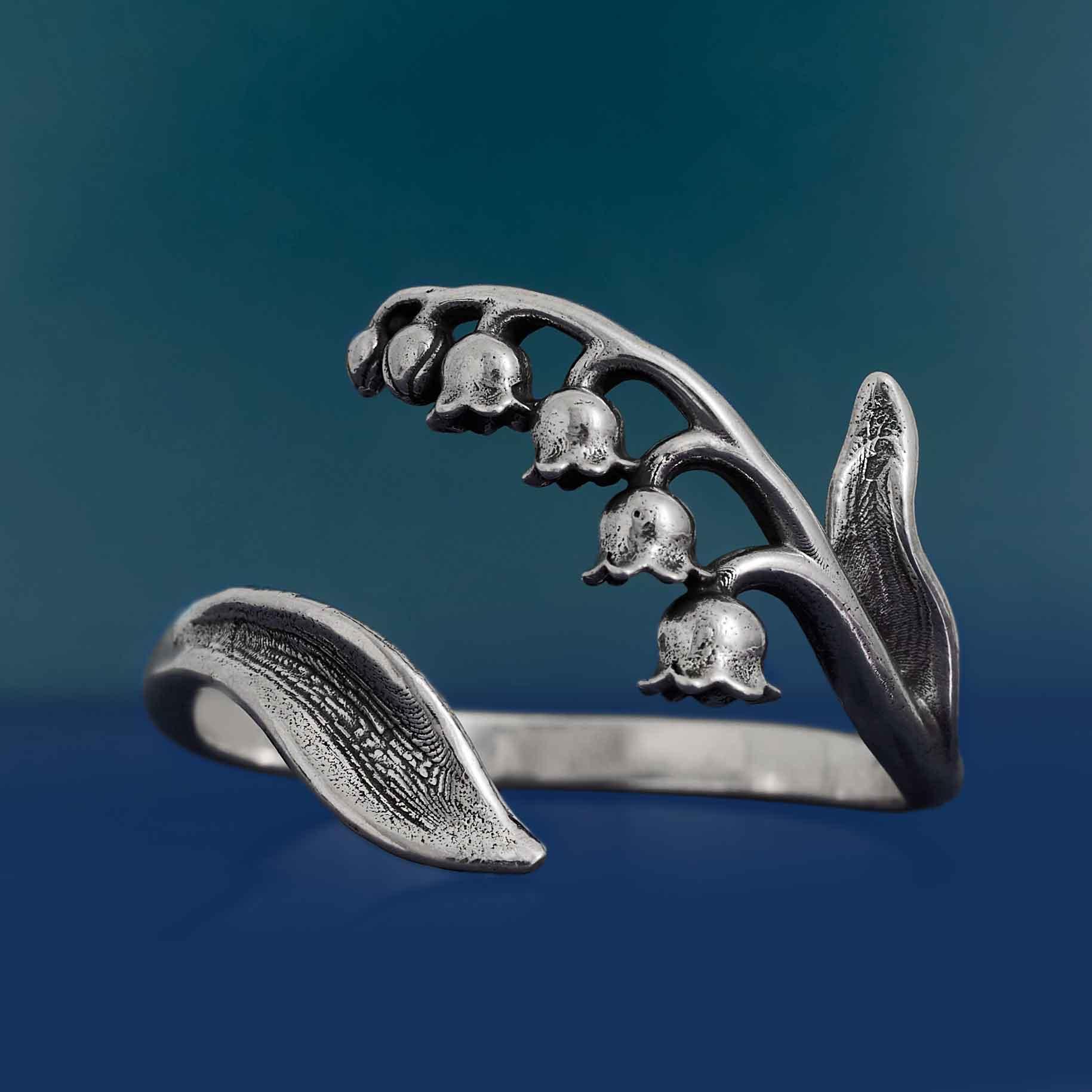 May Birth Flower Ring - Lily of the Valley - Image 5