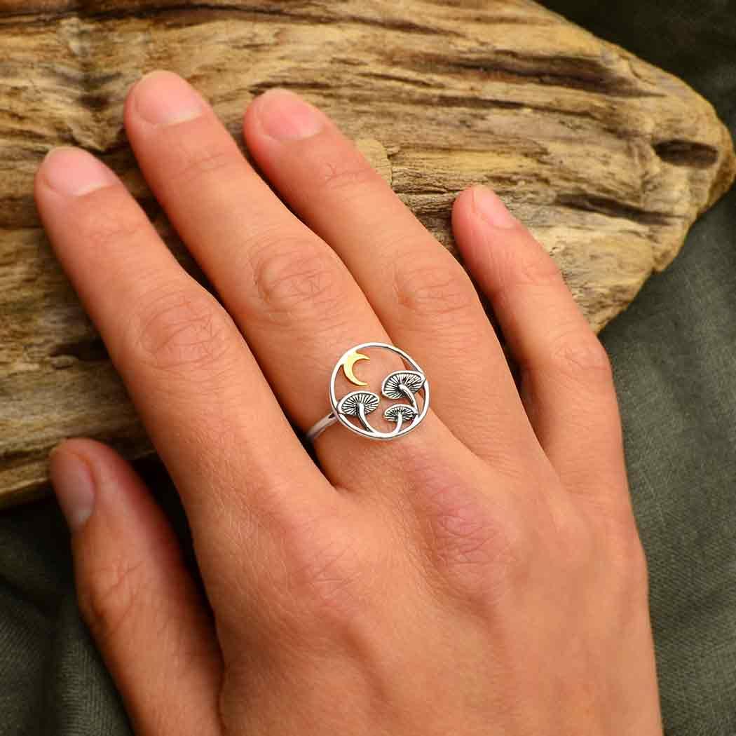 Mushroom Ring with Bronze Moon - Image 2
