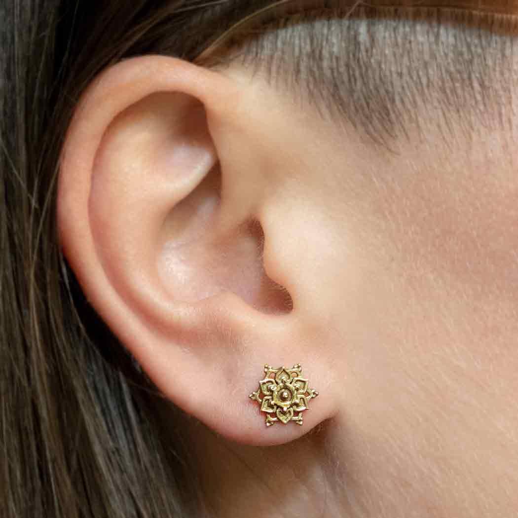 Mandala Stud Earrings - Image 4