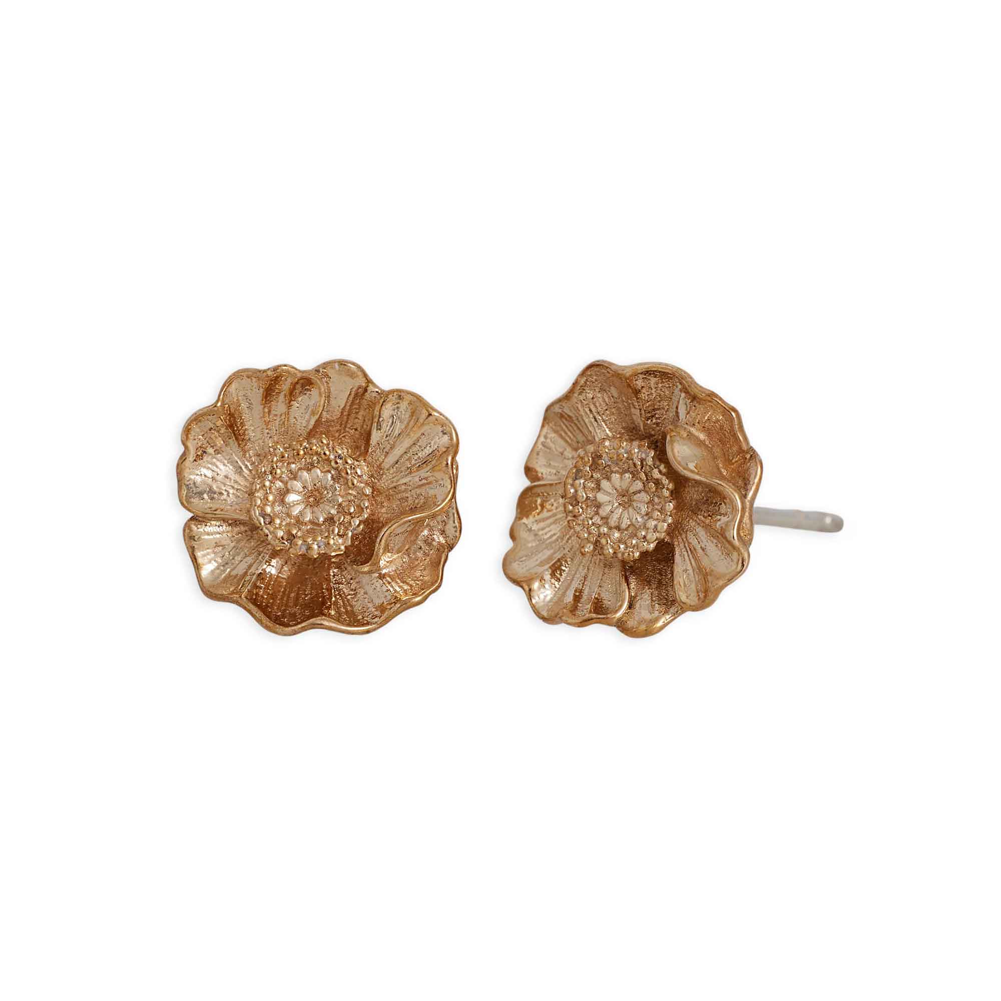 Poppy Flower Stud Earrings - Image 3